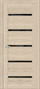 Дверь межкомнатная ЗОДЧИЙ СТИЛЬ Д-007 ПО Дуб амбер стекло Лакобель черный