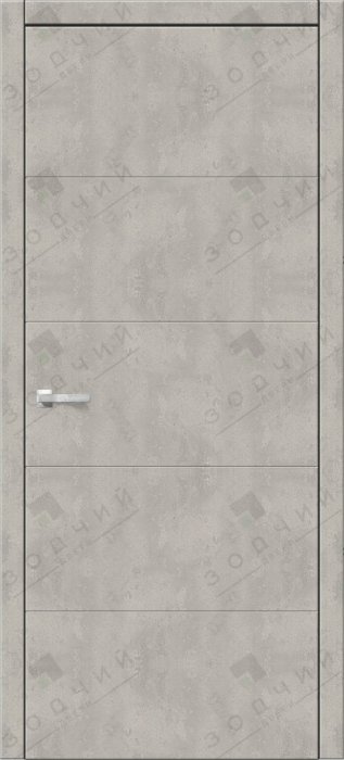 Дверь межкомнатная ЗОДЧИЙ ИТАЛЬЯНО 5 ПВХ ПГ Бетон бежевый