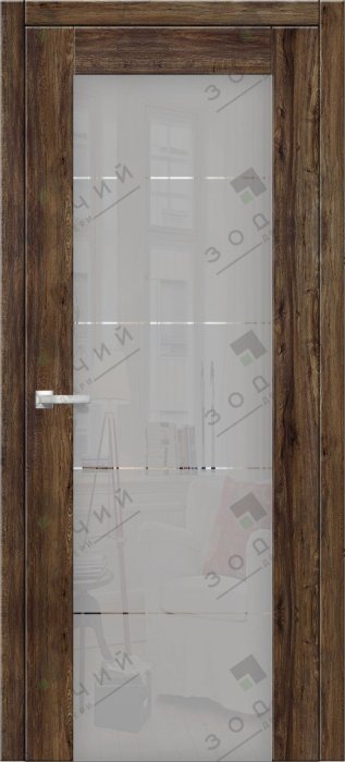 Дверь межкомнатная ЗОДЧИЙ ИТАЛЬЯНО 5 ПВХ ПО Дуб бомонт лофт