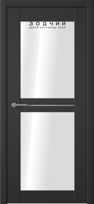 Дверь межкомнатная ЗОДЧИЙ НЕКСТ 3 ПО Эспрессо софт стекло Триплекс белый
