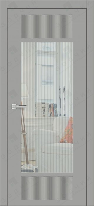 Дверь межкомнатная ЗОДЧИЙ МИРА 2 ПО Софт серый