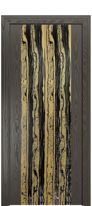 Дверь межкомнатная Порта Алекс КАНТРИ 1 Гриджио вставка эспрессо шпон