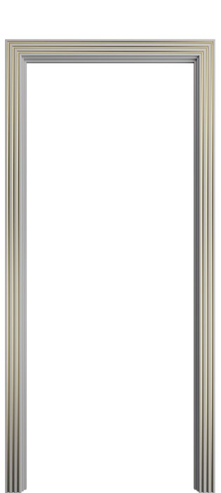 Наличник фигурный Порта Алекс светло-серый патина золото эмаль