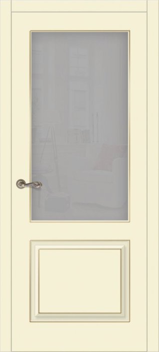 Дверь межкомнатная ЗОДЧИЙ ЛАТИНА 2 ПО Шагрень латте