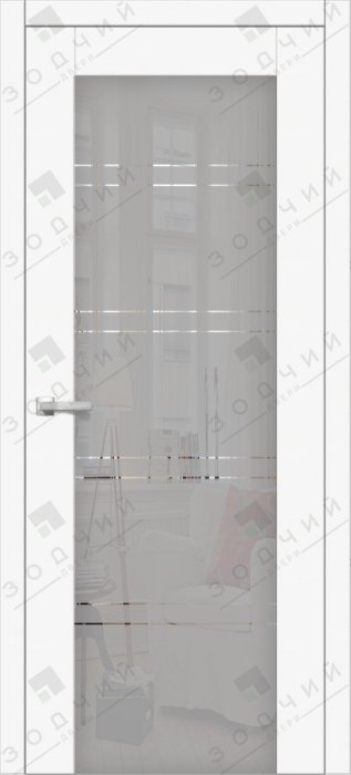 Дверь межкомнатная ЗОДЧИЙ ИТАЛЬЯНО 6 ПО Шагрень белая