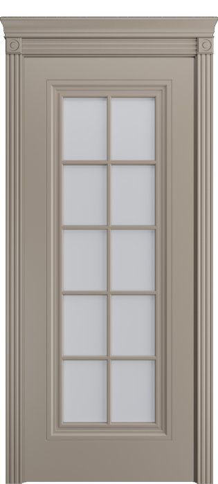 Дверь межкомнатная Порта Алекс Премиум 4 Латте эмаль, стекло сатин светлый