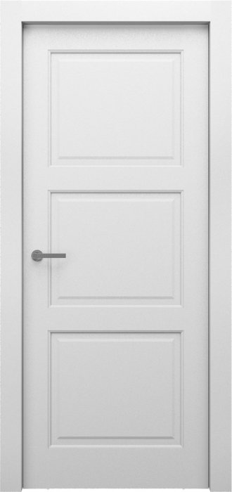 Дверь межкомнатная ЗОДЧИЙ ЭЛЕГАНТЕ ТВИН 3 ПГ Шагрень белая