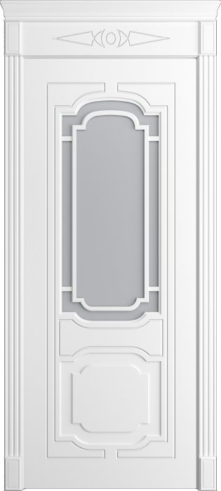 Дверь межкомнатная Порта Алекс Нео 13 Белоснежная эмаль, стекло сатин светлый