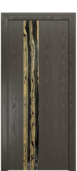 Дверь межкомнатная Порта Алекс КАНТРИ 3  Гриджио вставка эспрессо шпон