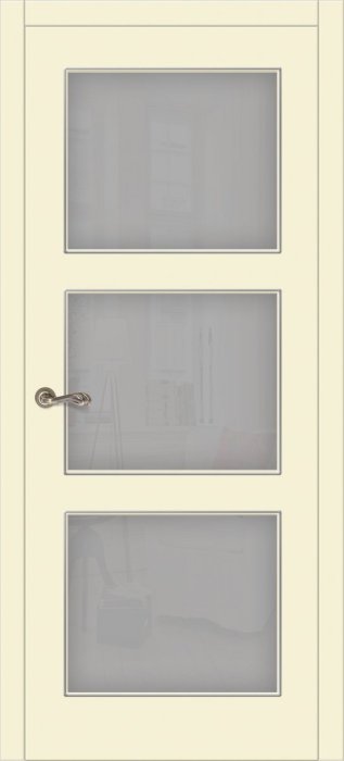 Дверь межкомнатная ЗОДЧИЙ ЛАТИНА 3 ПО Шагрень латте