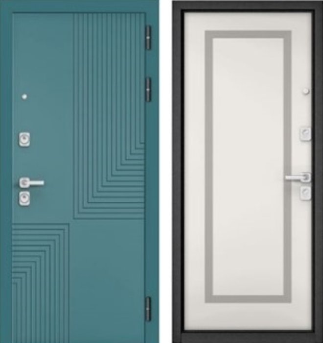 Входная дверь МАСТИНО CITY PRIME 195 Верде / 189 Белый матовый