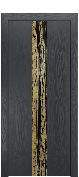 Дверь межкомнатная Порта Алекс КАНТРИ 2 Графит вставка эспрессо шпон