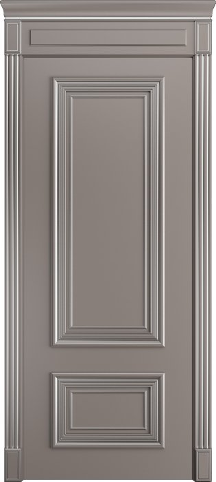 Дверь межкомнатная Порта Алекс КЛАССИКА 11 Темно-серая патина серебро эмаль