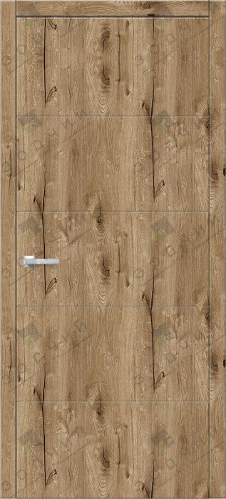 Дверь межкомнатная ЗОДЧИЙ ИТАЛЬЯНО 5 ПВХ ПГ Дуб канадский