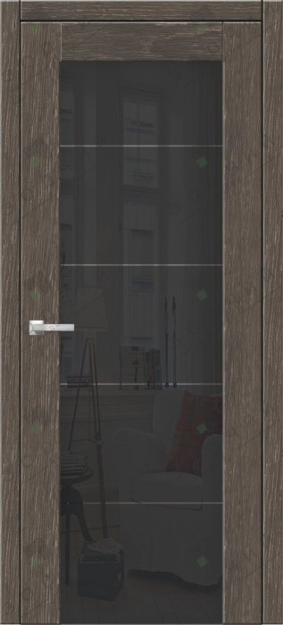 Дверь межкомнатная ЗОДЧИЙ ИТАЛЬЯНО 5 ПВХ ПО Дуб шале