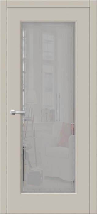 Дверь межкомнатная ЗОДЧИЙ ИТАЛЬЯНО 1 ПВХ ПО Шагрень айриш