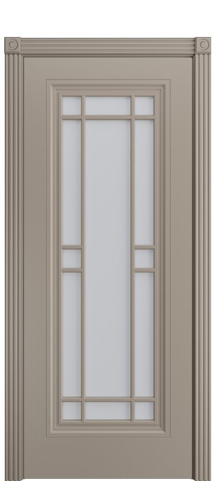 Дверь межкомнатная Порта Алекс Премиум 5 Латте эмаль, стекло сатин светлый