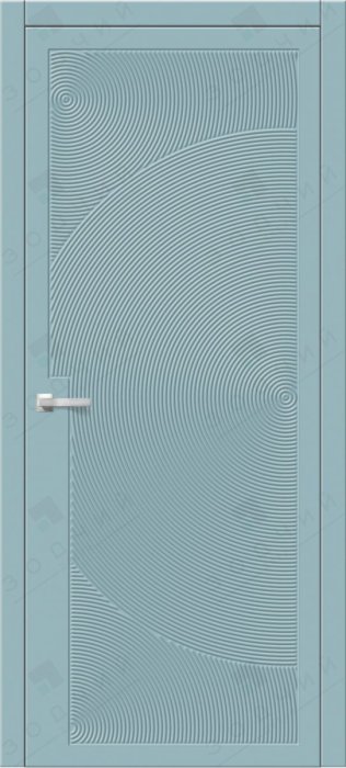 Дверь межкомнатная ЗОДЧИЙ УНИКА 3 ПГ Софт голубой