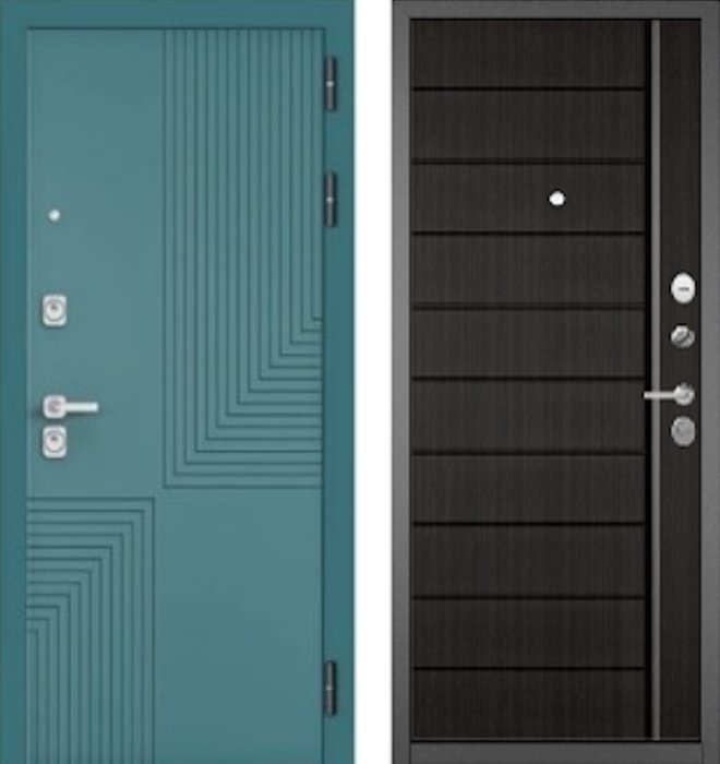 Входная дверь МАСТИНО CITY PRIME 195 Верде / 136 Шоколад ларче