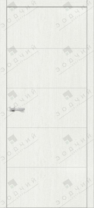Дверь межкомнатная ЗОДЧИЙ ИТАЛЬЯНО 5 ПВХ ПГ  Эк-015 ясень белый