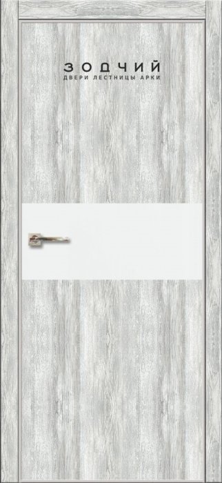 Дверь межкомнатная ЗОДЧИЙ МЕГАПОЛИС Г20 ПГ Дуб серый винтажный вставка МДФ Софт тальк