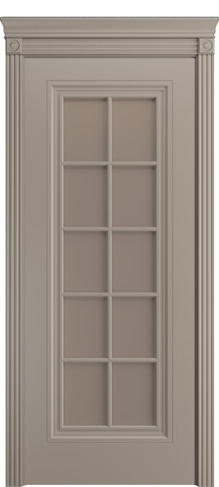 Дверь межкомнатная Порта Алекс Премиум 4 Латте эмаль, стекло бронза