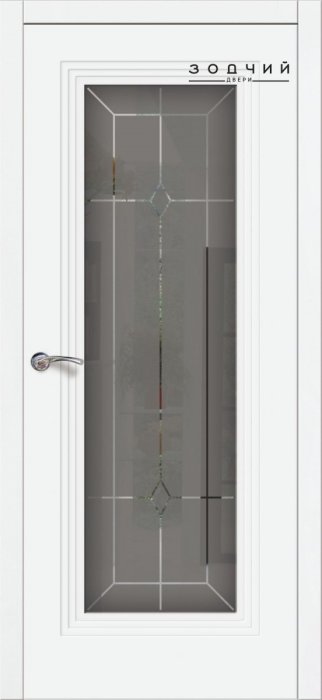 Дверь межкомнатная ЗОДЧИЙ ГЛОРИ 1 ПО алмаз светлое Шагрень молочная