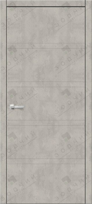 Дверь межкомнатная ЗОДЧИЙ ИТАЛЬЯНО 6 ПГ Бетон серый
