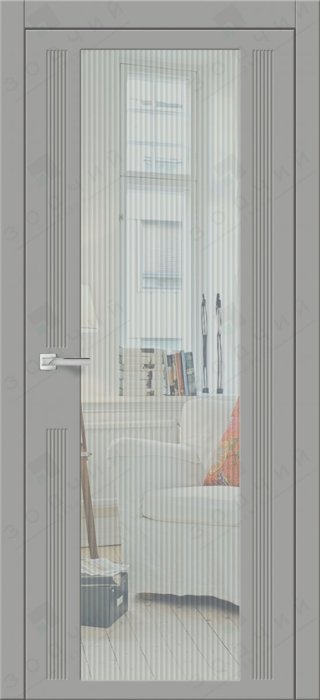 Дверь межкомнатная ЗОДЧИЙ МИРА 1 ПО Софт серый