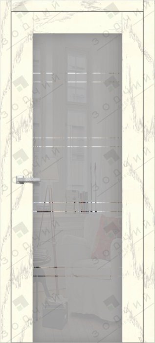 Дверь межкомнатная ЗОДЧИЙ ИТАЛЬЯНО 6 ПО Дуб опаловый