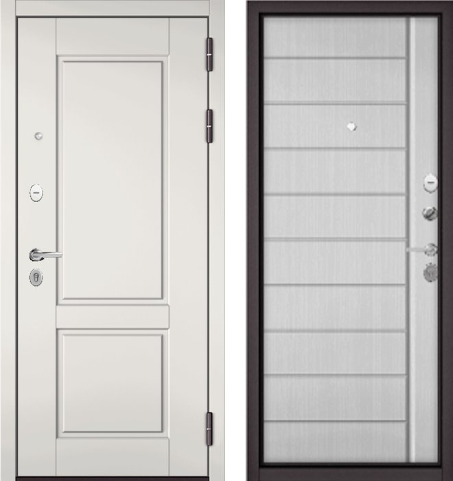 Входная дверь МАСТИНО TRUST MASS 1 Белый матовый / 136 Белый ларче