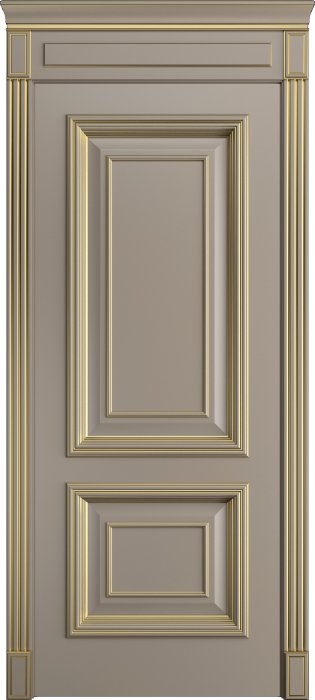 Дверь межкомнатная Порта Алекс КЛАССИКА 10 Латте патина золото эмаль