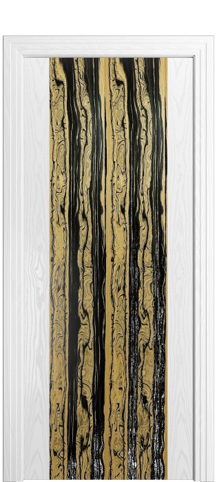 Дверь межкомнатная Порта Алекс КАНТРИ 1 Белоснежный шпон вставка эспрессо