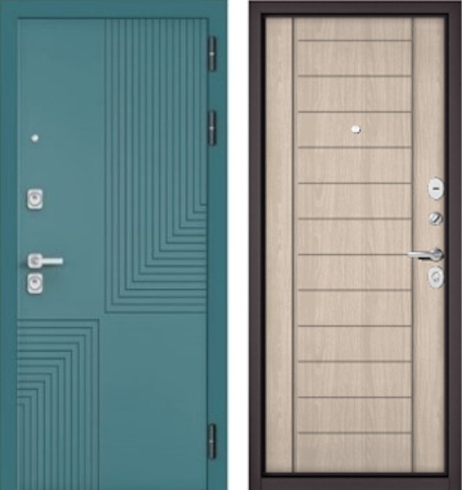 Входная дверь МАСТИНО CITY PRIME 195 Верде / 137 Ясень ривьера айс