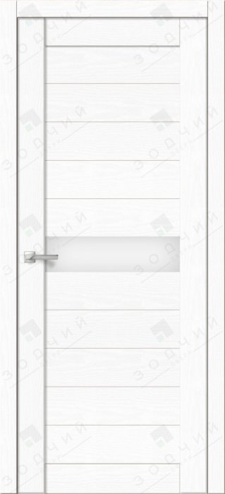 Дверь межкомнатная ЗОДЧИЙ СТИЛЬ Д-001 ПО Бьянка белая стекло мателюкс светлое