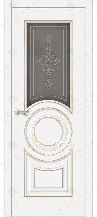 Дверь межкомнатная ЗОДЧИЙ СОРЕНТО ПО Софт тальк стекло мателюкс