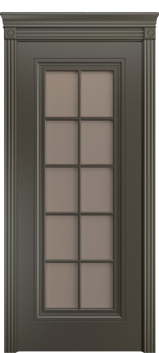 Дверь межкомнатная Порта Алекс Премиум 4 Гриджио эмаль, стекло бронза