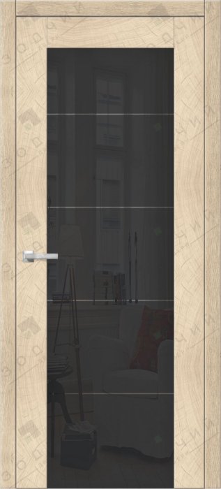 Дверь межкомнатная ЗОДЧИЙ ИТАЛЬЯНО 5 ПВХ ПО Дуб беленый