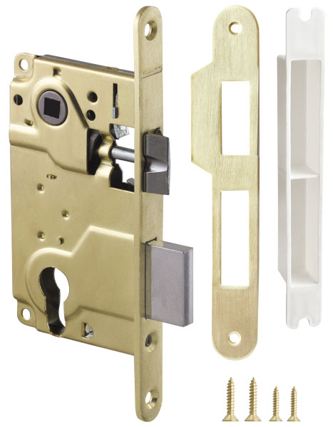 Корпус врезного замка Armadillo (Армадилло) c защёлкой METLH25-50 Box (LH 25-50) SG мат.золото