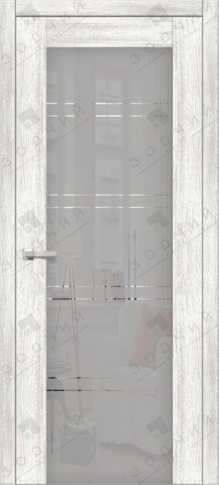 Дверь межкомнатная ЗОДЧИЙ ИТАЛЬЯНО 6 ПО Каштан дымчатый