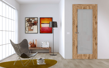 Дверь межкомнатная ЗОДЧИЙ ЛАТИНА 1 ПО Дуб канадский