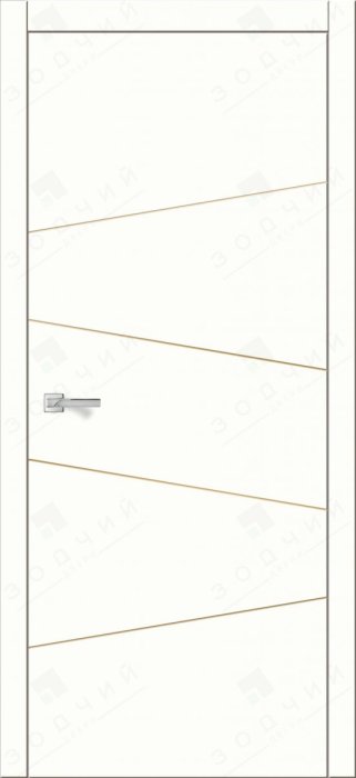Дверь межкомнатная ЗОДЧИЙ АВЕНЮ 24 ПГ Шагрень молочная