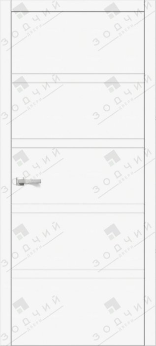 Дверь межкомнатная ЗОДЧИЙ ИТАЛЬЯНО 6 ПГ Шагрень молочная