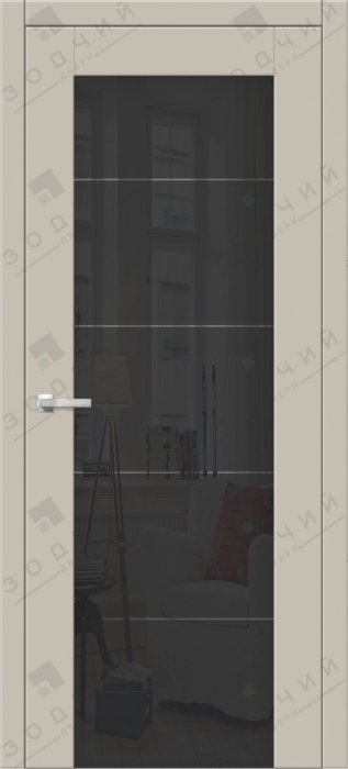 Дверь межкомнатная ЗОДЧИЙ ИТАЛЬЯНО 5 ПВХ ПО Шагрень айриш