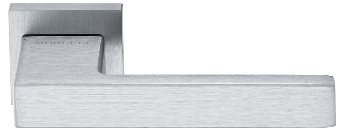 Ручка дверная LOT MH-56-S6 SSC раздельная на квадратной розетке 6 мм, цвет супер матовый хром, ЦАМ Light