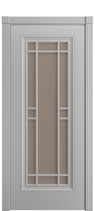 Дверь межкомнатная Порта Алекс Премиум 5 Грей эмаль, стекло сатин бронза