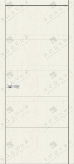 Дверь межкомнатная ЗОДЧИЙ ИТАЛЬЯНО 6 ПГ Ясень белый