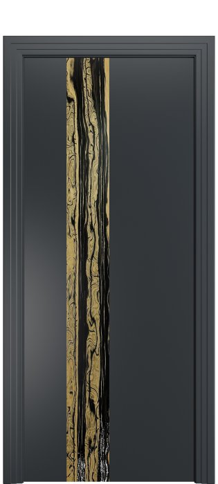 Дверь межкомнатная Порта Алекс КАНТРИ 3 Графит вставка эспрессо эмаль