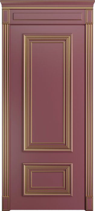 Дверь межкомнатная Порта Алекс КЛАССИКА 11 Марсала патина золото эмаль