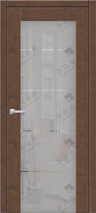 Дверь межкомнатная ЗОДЧИЙ ИТАЛЬЯНО 5 ПВХ ПО Бренди